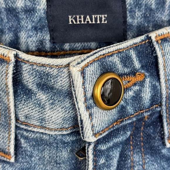 Khaite Abigail High Rise Straight Leg Jeans - Lakeland Stretch - Picture 12 of 13